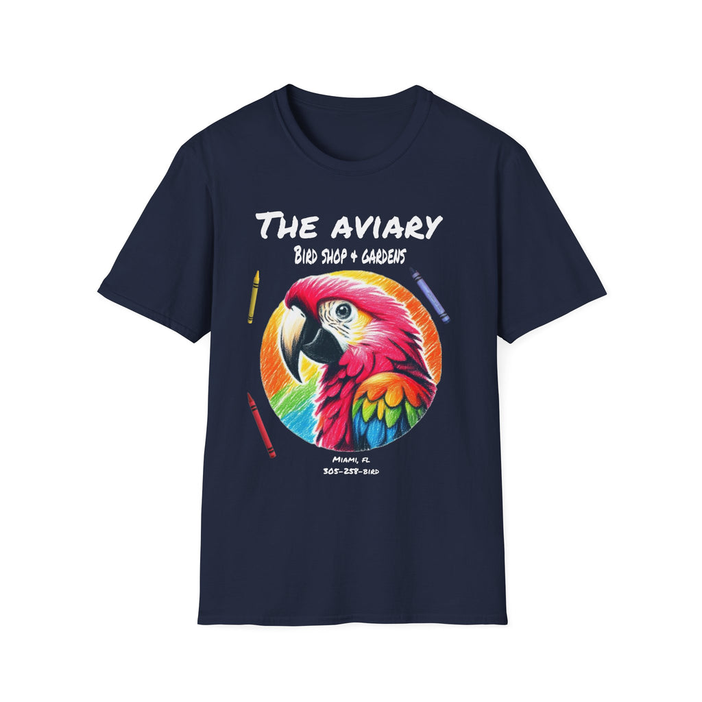 Macaw Crayon Drawing Unisex Softstyle T-Shirt