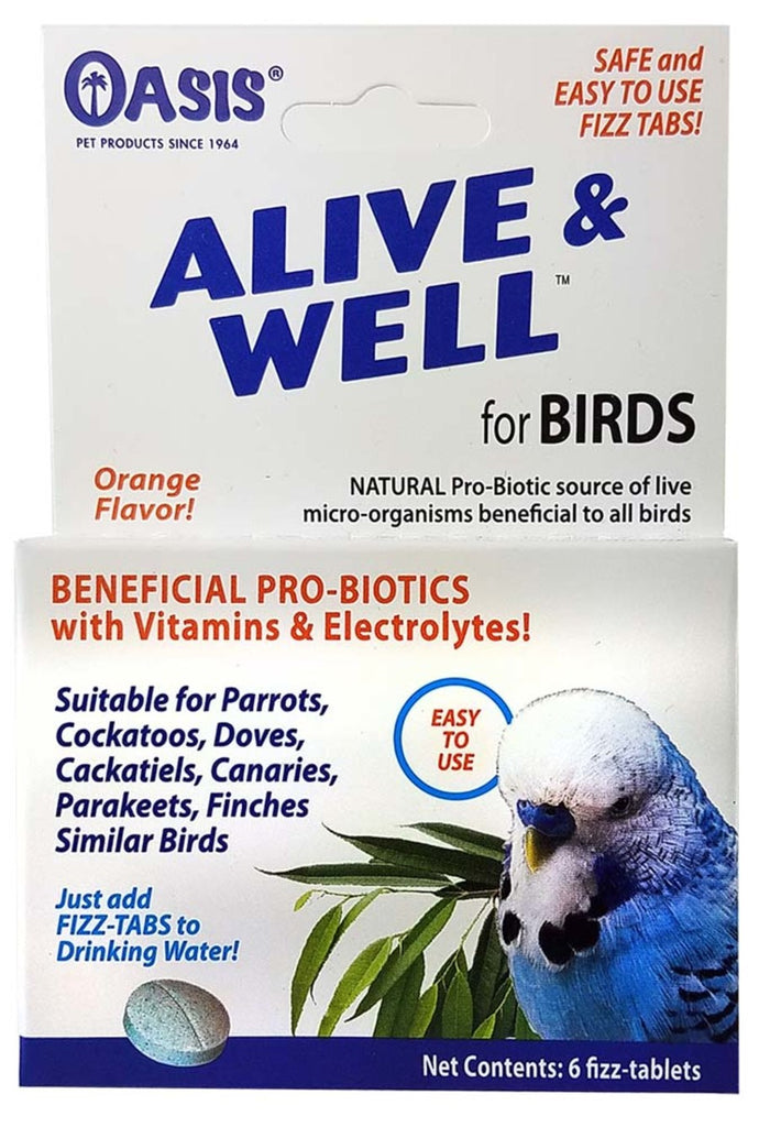 Oasis Alive & Well Probiotic Fizz Tablets for Birds